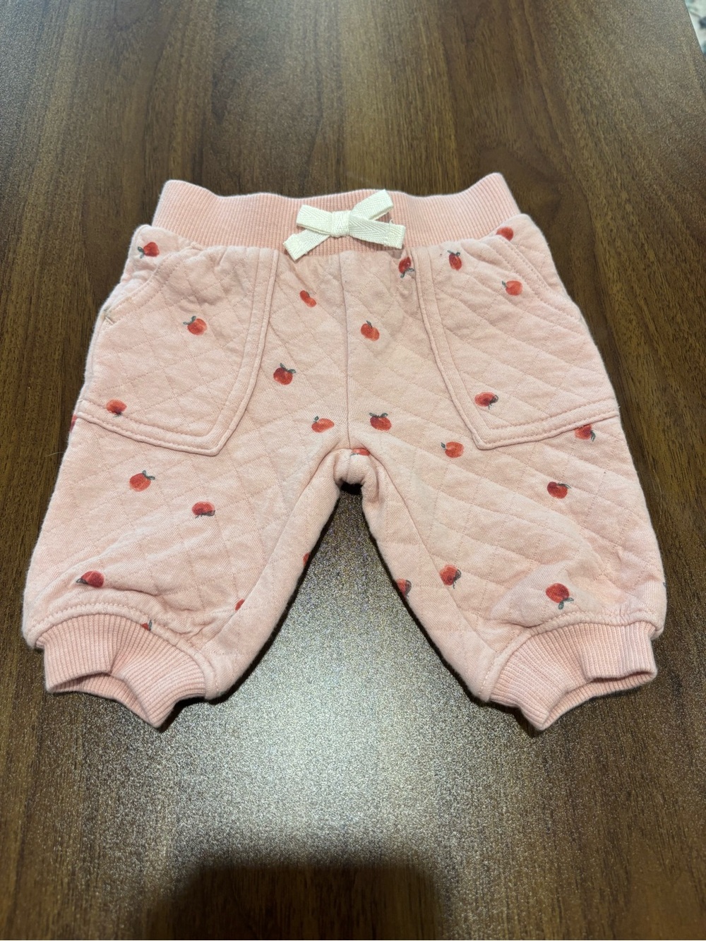 Carter's Quilted Pink Jogger Pants with Bow